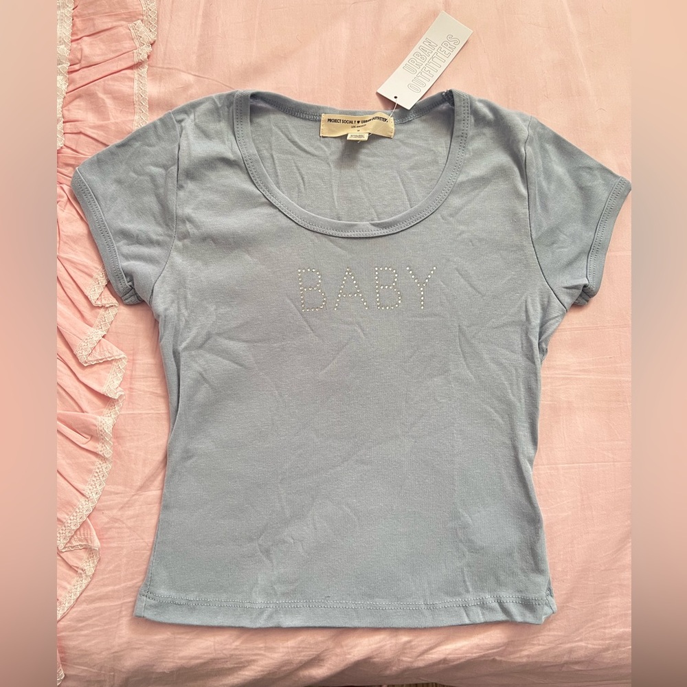 COPY - Urban Outfitters Blue ‘Baby’ Top